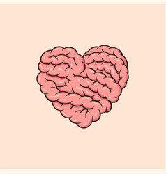 Heart Shaped Brain Cartoon