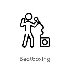 Outline Beatboxing Icon Isolated Black Simple