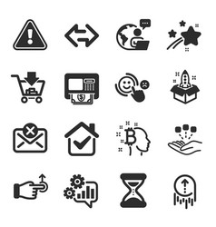 Set Technology Icons Such As Atm Startup