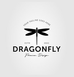 Silhouette Dragonfly Or Flying Insect Logo Design