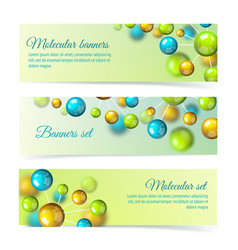 Colored Molecule Banners 3d Set