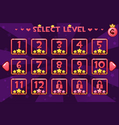 Princess Girlis Style Level Select Screen Game Ui