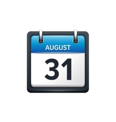 August 31 Calendar Icon Flat