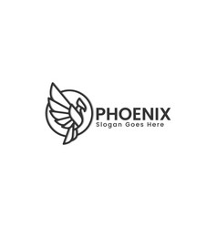 Logo Phoenix Line Art Style