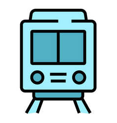 Metro Train Icon Flat