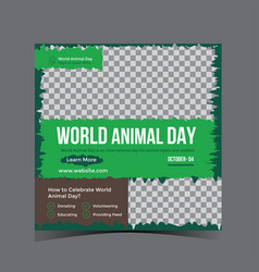 World Animal Day Social Media Instagram Post