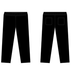 Casual Jersey Pants Sweat Pants Template Black