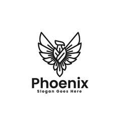 Logo Phoenix Line Art Style