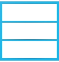 Three Horizontal Banners Empty Mockup