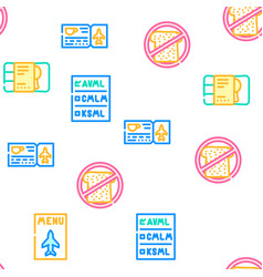 Airline Food Nutrition Seamless Pattern