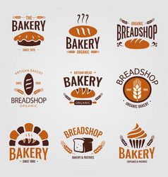 Artisan Organic Bakery Logo Set