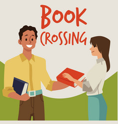 Bookcrossing Poster Template Man And Woman