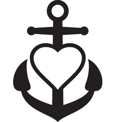 Heart And Anchor Symbol