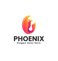 Logo Phoenix Gradient Colorful Style