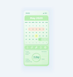 Period Tracker Smartphone Interface Template