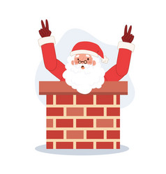 Santa Claus With Sack Of Gift Box Is Tring To Get