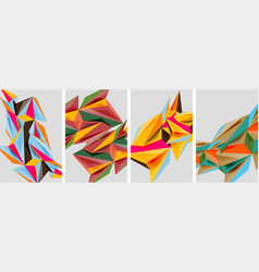 Triangle Low Poly Mosaic Posters