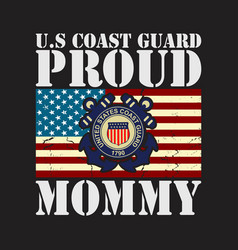 Us Coast Guard Proud Mommy With American Flag Gif