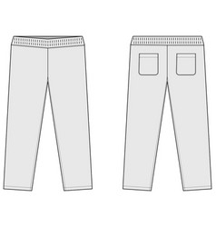 Casual Jersey Pants Sweat Pants Template White