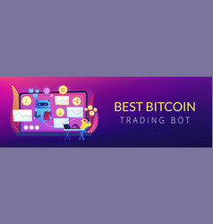 Crypto Trading Bot Concept Banner Header