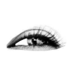 Female Eye Halftone Collage Element