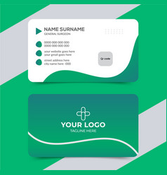 Front And Back View Medical Business Card Design