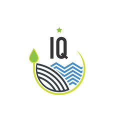 Initial Letter Iq Nature Creative Design Template