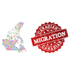 Migration Collage Of Mosaic Map Canada