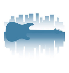 Abstract Guitar Blue Background