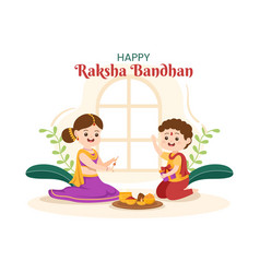 Traditional beautiful raksha bandhan festival Vector Image