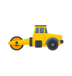 Maintenance Road Roller Icon Flat Isolated