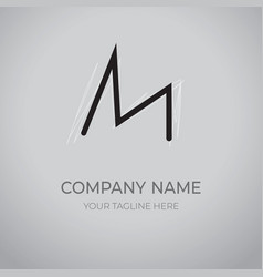 Abstract Curve Letter M Logo Design