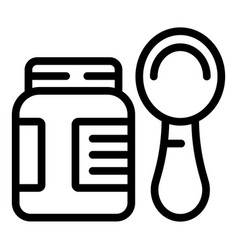 Baby Food Jar Icon Outline Early Learning