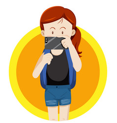 Girl Taking Picture With Phone