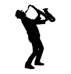 Musician Playing Saxophone Silhouette High