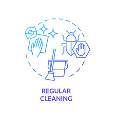 Thin Gradient Icon Regular Cleaning Concept