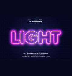 Editable Text Effect Light Style