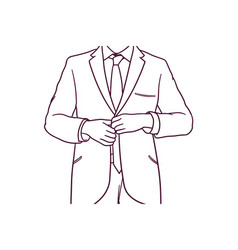 Hand Drawn Businessman Dressing Up