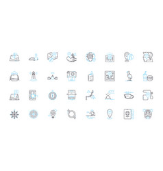 Social Signals Linear Icons Set Shares Likes