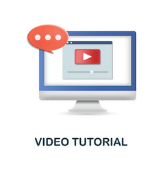 Video Tutorial Icon 3d From E-learning Collection