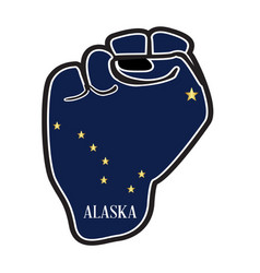 Alaska State Flag Power Fist