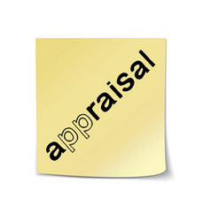 Appraisal Lettering Sticky Note