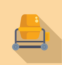 Cartoon Cement Mixer On Beige Background