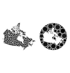 Covid19 Virus Mosaic Inverted And Black Canada Map