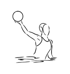 Stylized Sketch Of Water Polo