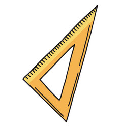 Triangle Ruler Icon Math Doodle School Symbol