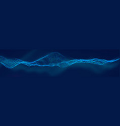 Blue Particle Wave Flow Dynamic Background