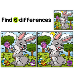 Bunny Painting Easter Egg Find The Differences