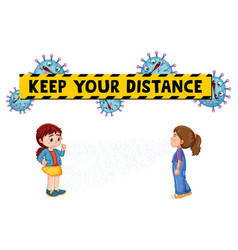 Keep Your Distance Font In Cartoon Style