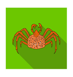 King Crab Icon In Flat Style Isolated On White